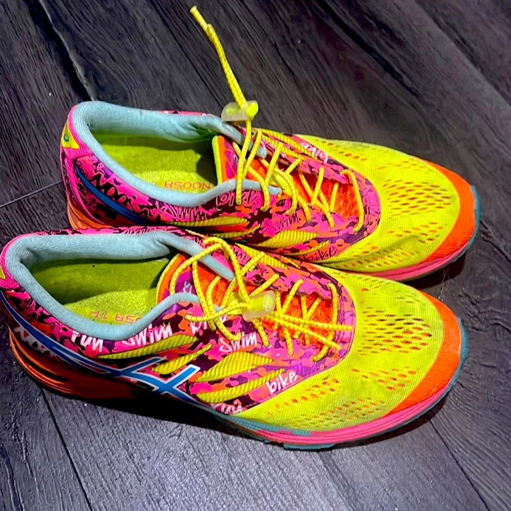 Asics | Shoes | Asics Neon Rainbow Running Shoes 75 | Poshmark display picture 1
